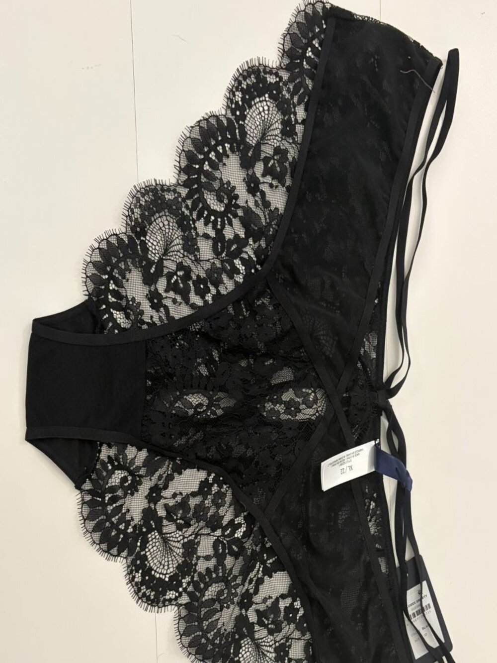 Women's XL Black Lace Panty
